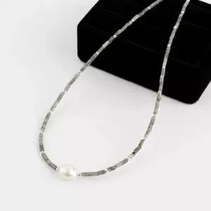 [신상오픈런]담수진주 비즈 알록달록 여름 스털링실버 원석목걸이 (29965281)