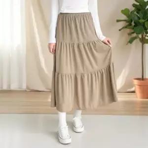 [하프클럽/셀러허브_여성트랜드패션]여성용 티어드 롱 골덴 스커트