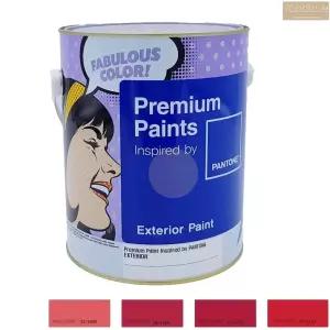 노루표 외벽 담벼락 페인트 4L 반광 빨간색 외부 실외 콘크리트 시멘트