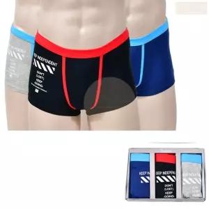 면 스판 남자 고등학생 팬티 3개 세트 주니어 청소년 속옷 사각 팬티