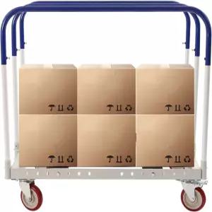 바이오디엔비 헤비 듀티 플랫베드 패널 카트 1000LBS 드라이월 매트리스 플랫폼 트럭용 회전 캐스터가 있는