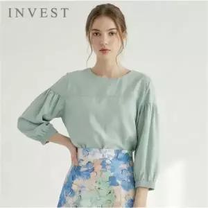 [인베스트] 내추럴 볼륨 소매 블라우스_IN6S1BL5401