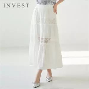 [인베스트] 레이스 포인트 밴딩 롱 스커트_IN6M1SK8271