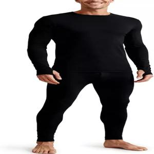 남성용 보드베라 보온 속옷 플리스 안감 기본 레이어 세트 위와 아래