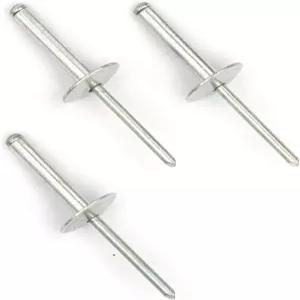 80pcs 대형 플랜지 블라인드 리벳 알루미늄 직경 5/8인치16mm 팝 모음 키트 3/16인치 x 1인치 그립
