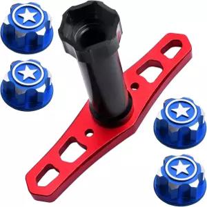 트랙사스 XMaxx ERevo EMaxx 서밋 몬스터 트럭 RC 타이어용 휠 헥스 렌치 도구가 있는 HobbyPark 17mm 너트