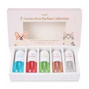 강아지 쾰른 반려동물 향수 선물 세트 강아지와 고양이를 위한 5가지 오래 지속되는 향기 천연 무알코올