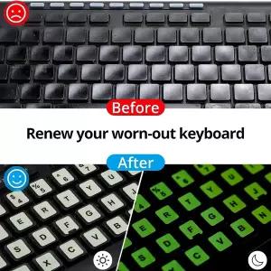 호환  발광 알파벳 형광 녹색 컬러 키보드 스티커 어두운 곳에서 빛나는 노트북 컴퓨터 노트북 데스크탑 용