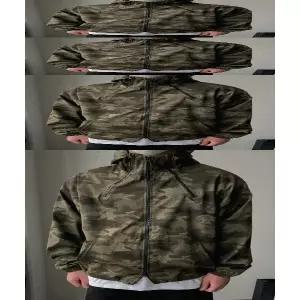 하이넥 밀리터리 카모 멀티지퍼 윈드자켓