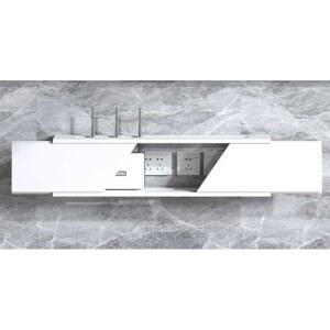 공유기 정리함 벽걸이 셋톱박스 가리개 콘센트 화이트 길이40x높이21cm 정리