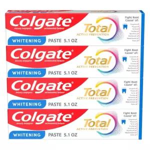 콜게이트 토탈 액티브 프리벤션 x 구성 4개 화이트닝 44g