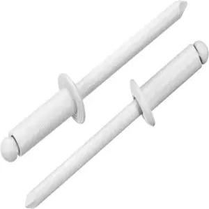 uxcell 100Pcs 3/16 x1/2 알루미늄 돔 헤드 블라인드 리벳 DIY용 개방형 판금 자동차 수리 가구 보트 및