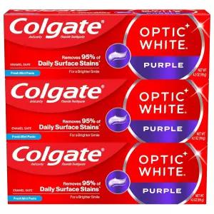 콜게이트 옵틱화이트 퍼플 민트 미백 42oz 3개입