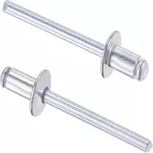 uxcell 블라인드 리벳 알루미늄 풀 코어 장식 5mm 직경 8mm 그립 길이 실버 톤 60개