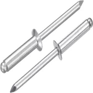 uxcell 100Pcs 3/16 x3/4 알루미늄 카운터싱크 블라인드 리벳 DIY용 개방형 판금 자동차 수리 가구 보트