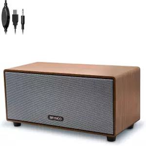 BryNCO 데스크탑 PC 및 노트북용 유선 컴퓨터 스피커 업그레이드 3.5mm 오디오 잭 리치 베이스 가정 사무실