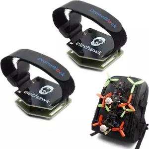 배낭 플러그인 액세서리 DIY 번들 장착용 FPV 드론 잠금 마운트 2세트 쿼드콥터용 배터리 스트랩이 달린