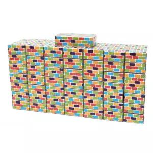 키즈 에듀 중형멀티 칼라종이벽돌 50pcs 게임교구 유아장난감 체험