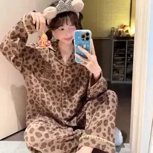 토르 여성용 봄 오렌지 하트 파자마 이중 순면 거즈 러블리 OPH1