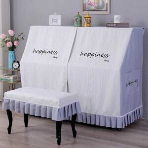 피아노커버 먼지 덮개 빈티지 키보드커버 피아노덮개 테슬 린넨 벨벳 차단 그랜드 북유럽