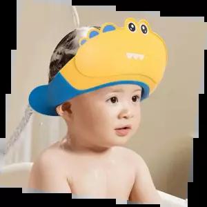 악어샴푸캡 어린이용 샴푸캡 방수 기능 편안한 착용감 실리콘 안전한 헤드세정 용품