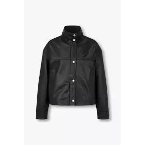 보브 더블 클로저 하이넥 레더 점퍼 7115175201 989695