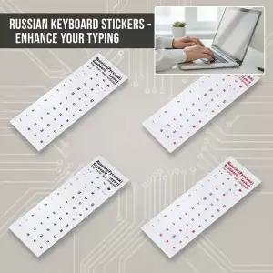 호환  러시아어 투명 키보드 스티커 알파벳 블랙 화이트 라벨 먼지 보호 컴퓨터 PC 노트북 언어