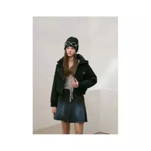 에고이스트 후드 포인트 블루종 구스 숏점퍼 ES1TD100 675063