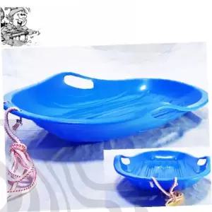 파란색 플라스틱 썰매 겨울 눈썰매 스키장 야외 스포츠 레저용 어린이 성인 1인용 얼음 활강