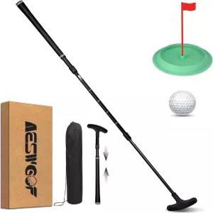 조절 가능한 골프 퍼터 세트 (골프공 퍼팅 컵 수납 가방 포함) - 휴대 및 보관 용이 성인 청소년 주니어