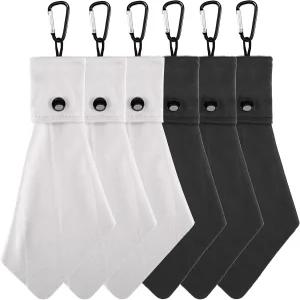 베미스 6팩 극세사 안경 청소용 천 물티슈 렌즈 및 스크린 - 재사용 가능 열쇠고리 파우치 포함 휴대용