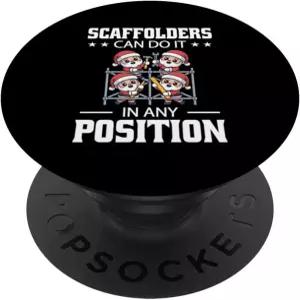 스캐폴더는 어떤 자세로든 크리스마스 스캐폴딩 팝소켓 팝그립을 사용할 수 있습니다