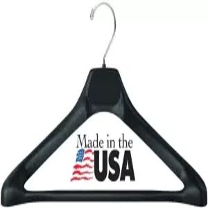 래피드 플라스틱 19인치 모드 수트 걸이AMA 크롬 메탈 후크 미끄럼 방지 박스당 12개 포장 미국산