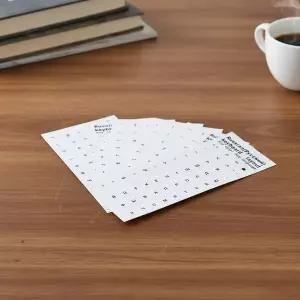 호환  5PCS 러시아어 투명 키보드 스티커 언어 알파벳 검정 흰색 라벨 컴퓨터 PC 먼지 보호 노트북