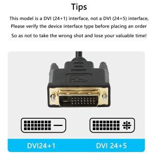 카메라 태블릿 노트북용 마이크로 HDMI 호환 DVI-D(DVI24+1) 어댑터 케이블을 DVI 모니터/디스플레이/프로