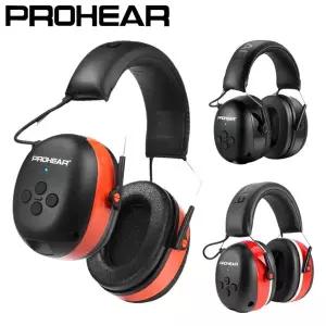 호환  PROHEAR 전자 블루투스 청력 보호기 소음 감소 귀마개 깍는 자 헤드폰 음악 선
