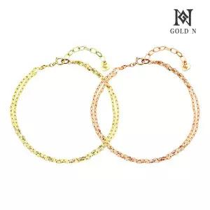 [골드앤] 14K 브릴리 두줄 팔찌