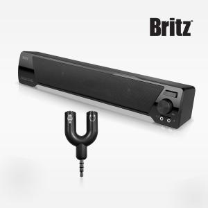브리츠 BA-R1 컴퓨터 PC 사운드바 스피커 2채널 Y형젠더포함