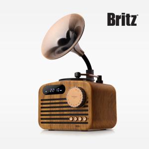 브리츠 BA-MK202 휴대용 무선 라디오 블루투스 스피커 USB재생 TF슬롯 시계 효도 소형 FM 라디오