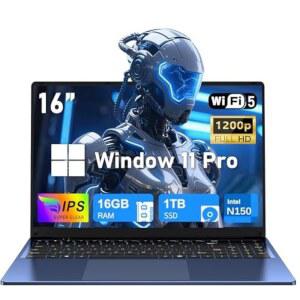 NIAKUN GAMING LAPTOP LAP FHD BUSINESS MAH RAM WINDOWS OFFICE BACKLIT 6000 2026 WEBCAM INTEL 16GB TO PROCESSOR 6GHZ BATTERY 1TB 11 16 PRO 365 TOP DISPLAY STUDENT SSD COMPUTER KEYBOARD UP N150