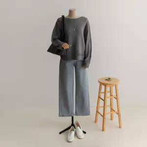 [66-110] 보말 라운드 펀칭 니트 티