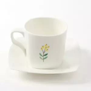 수채화 커피잔 북유럽풍 꽃무늬 신혼부부 도자기 커피잔 집들이 선물용 머그컵 찻잔