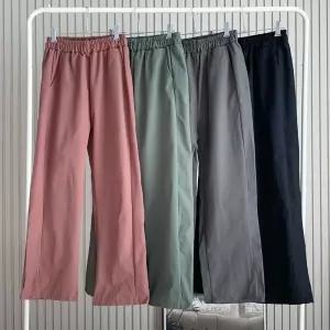 절개 포인트 여자 바스락 팬츠 겨울 기모 바지 IYt2+2uQh