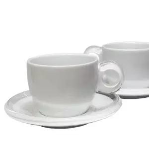 구찌니 커피잔 카푸치노 도자기 찻잔 화이트 2세트 찻찬 녹차잔