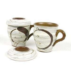 가을동화 뚜껑 머그컵 2인세트 커피잔 부부찻잔 예쁜 도자기