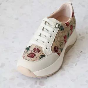 천연소가죽 플라워링 컴포트 쿠션 키높이 밴딩 스니커즈 운동화 5.5CM JANG-AN3003