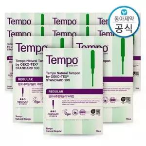 [템포] 내추럴 유기농 순면 탐폰 레귤러 16P 9개