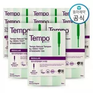 템포 내추럴 유기농 순면 탐폰 레귤러 16P 9개