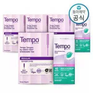 [템포] 체내형생리대 레귤러/슈퍼 80매 + 팬티라이너 80매 혼합구성