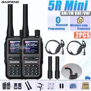호환  바오펑 5R 무전기 블루투스 프로그래밍 타입-C 충전기 UHF VHF 듀얼 PTT 무선 복사 주파수 DTMF 양방